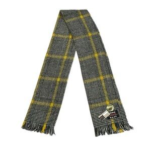Glentana 100% lambswool scarf, NWT in perfect condition! Yellow, white & black.